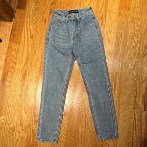 Blue straight leg jeans size xxs